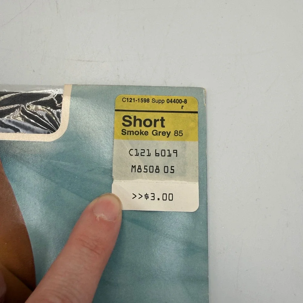 Vintage JCPenney Super Shaper Control Pantihose 2pk Bone Smoke Grey Short USA